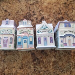 Lenox Spice Village Houses Marjoram Nutmeg Rosemary Coriander